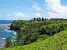 Long distance view of The Cliffs at Princeville on Kauai.