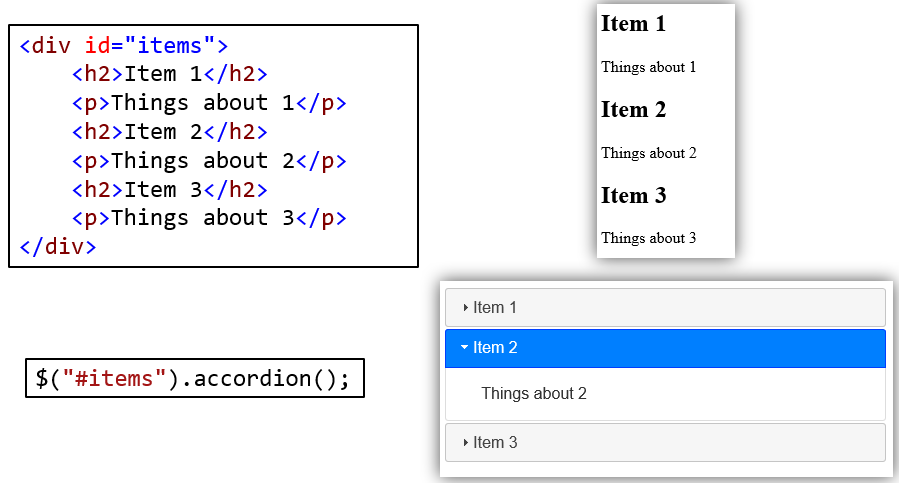 jQuery UI Accordion.