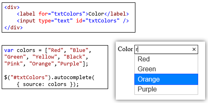 jQuery UI AutoComplete.