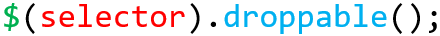 jQuery UI Droppable.