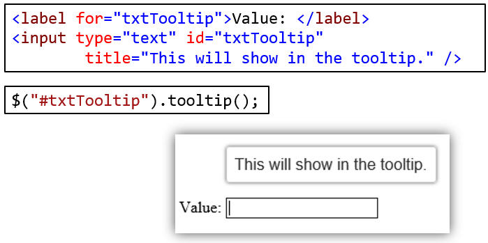 jQuery UI Tooltip.