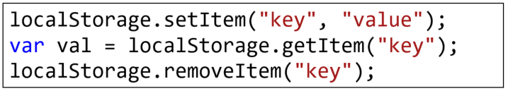 Local storage example code.