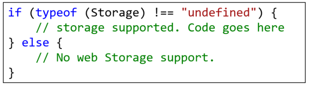 Storage support check code.