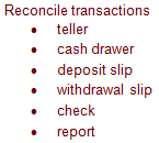 Reconcile Transactions.